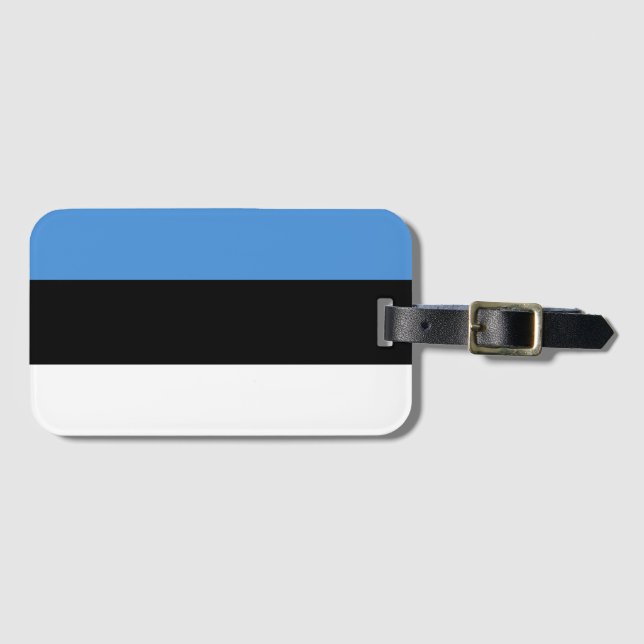 Estonia Flag Luggage Tag (Front Horizontal)