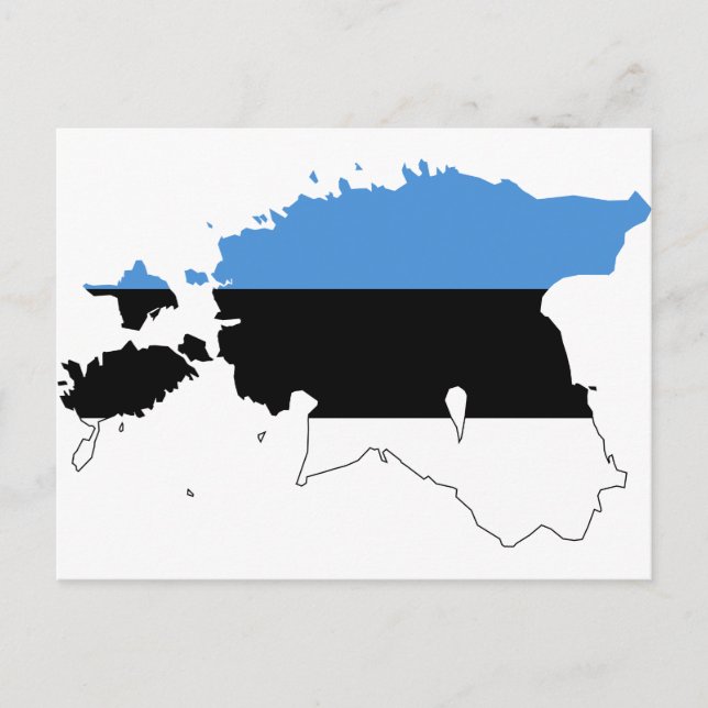 Estonia Flag map EE Postcard (Front)