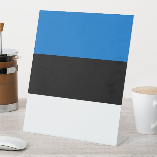 Estonia flag pedestal sign (In SItu)