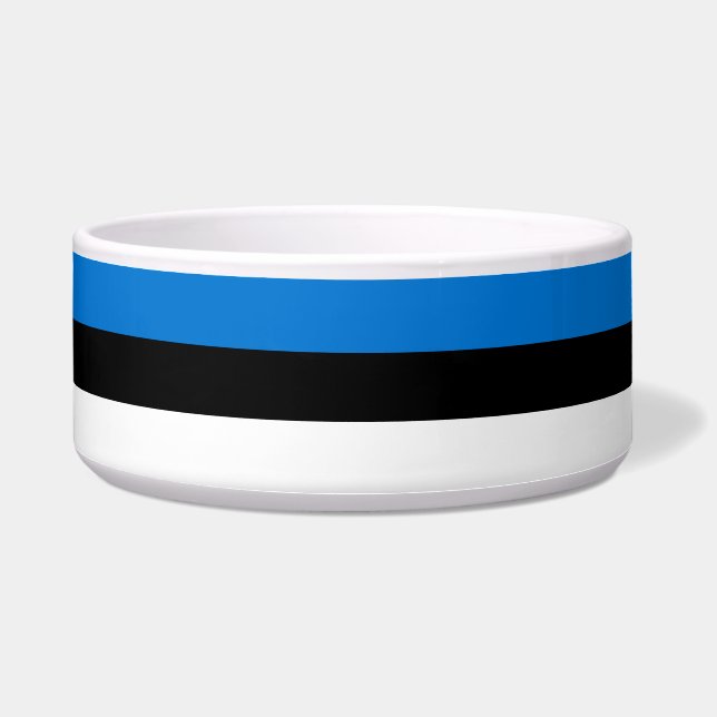 Estonia Flag Pet Bowl (Front)