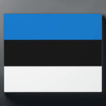 Estonia Flag Plaque<br><div class="desc">Celebrate Estonian heritage with elegance and pride using this beautiful plaque featuring the flag of Estonia! This striking decorative plaque showcases the iconic horizontal tricolor of blue, black, and white—symbolizing Estonia’s sky, soil, and the pursuit of freedom. Designed to honour national identity, this plaque adds a meaningful touch to any...</div>