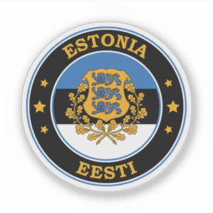 Estonia Flag Round Circle Emblem