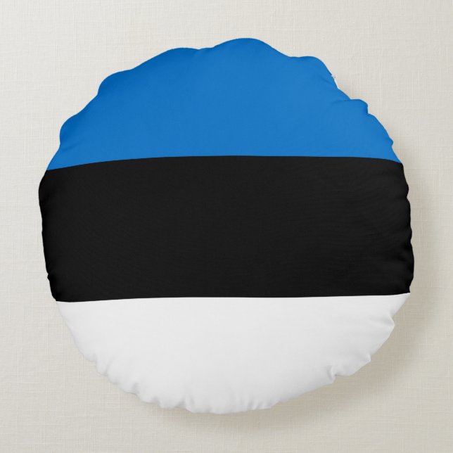Estonia flag round pillow (Back)