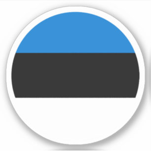 Estonia Flag Round Sticker