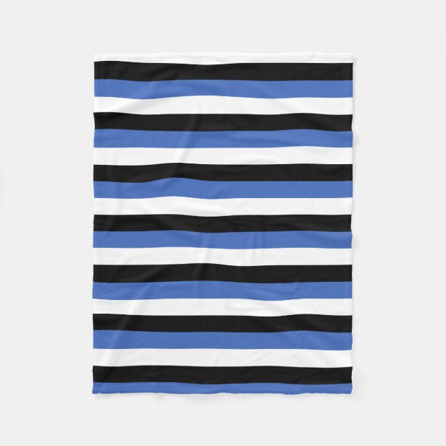 estonia flag stripes country symbol pattern lines  fleece blanket (Front)