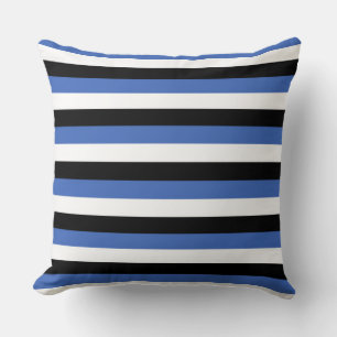 estonia flag stripes country symbol pattern lines  throw pillow