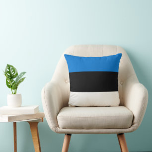 Estonia flag throw pillow