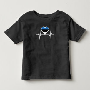 Estonia Heartbeat Estonia Flag Toddler T-shirt
