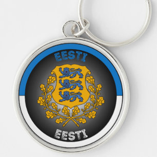 Estonia Heritage Emblem Keychain