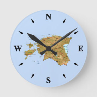 Estonia Map Clock