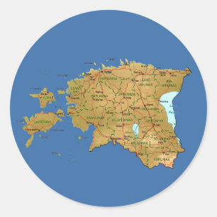 Estonia Map Sticker