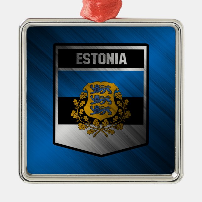 Estonia Metal Ornament (Front)