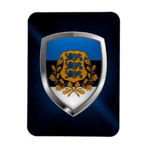Estonia Metallic Emblem Magnet