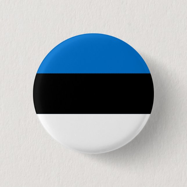 Estonia National Flag 1 Inch Round Button (Front)