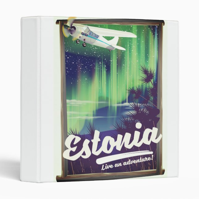 Estonia Northern lights adventure poster. Binder (Front/Spine)