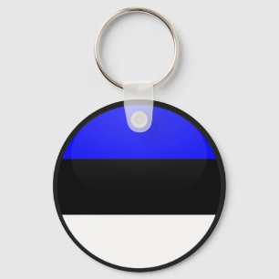 Estonia quality Flag Circle Keychain