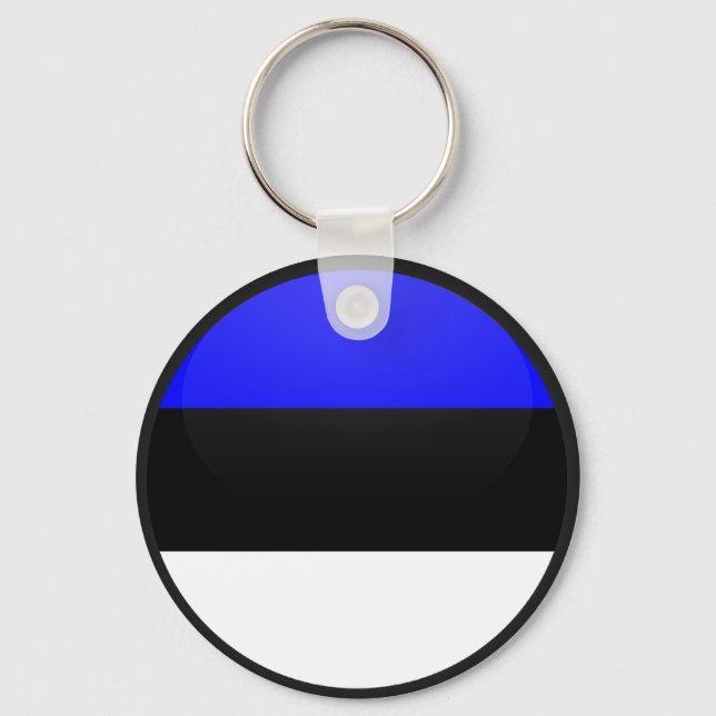 Estonia quality Flag Circle Keychain (Front)