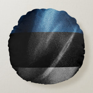 Estonia silk flag round pillow