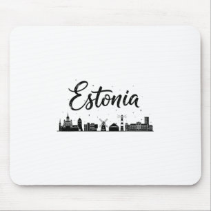 Estonia Skyline Travel Vacation Outfits Mouse Pad