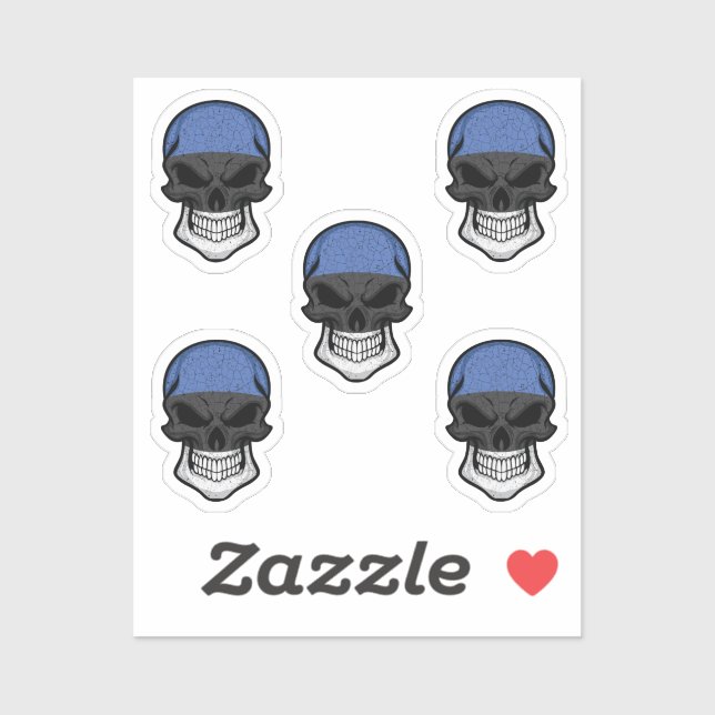 Estonia Smiling Skull Flag (Sheet)