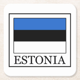 Estonia Square Paper Coaster