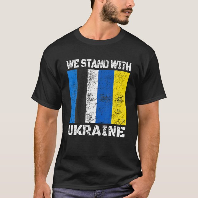 Estonia Support Ukrainian We Stand With Ukraine Ee T-Shirt (Front)