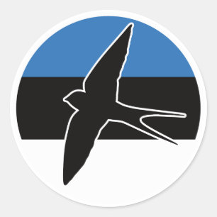 Estonia Swallow Estonian National Animal Flag Classic Round Sticker
