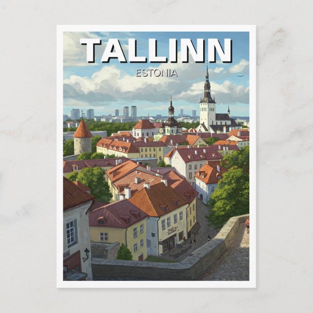 Estonia Tallinn Travel Postcard (Front)