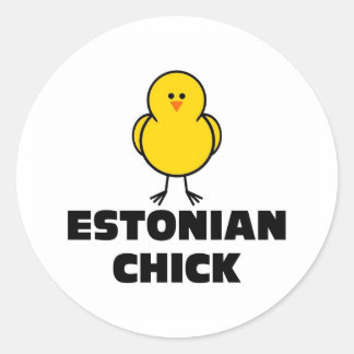 Estonian Chick Classic Round Sticker