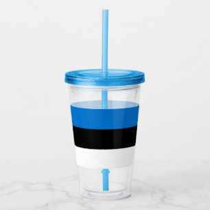 Estonian flag acrylic tumbler
