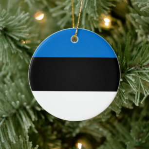 Estonian Flag Ceramic Ornament
