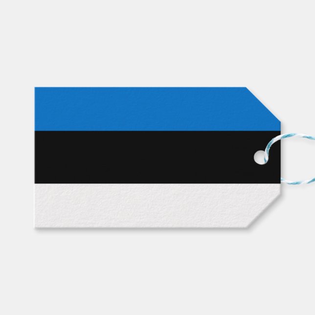 Estonian Flag Gift Tags (Front (Horizontal))