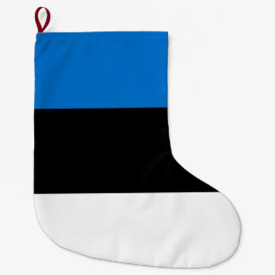 Estonian Flag Large Christmas Stocking