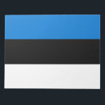 Estonian Flag Notepad<br><div class="desc">This design features the national flag of Estonia (officially the Republic of Estonia), which is a country on the eastern coast of the Baltic Sea in Northern Europe. It is bordered to the north by the Gulf of Finland across from Finland, to the west by the Baltic Sea across from...</div>