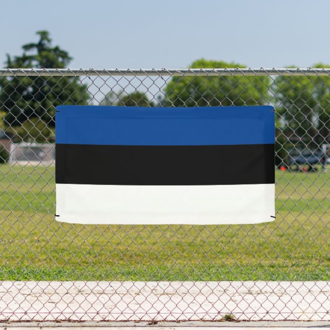 Estonian flag of Estonia custom banner sign (Insitu)