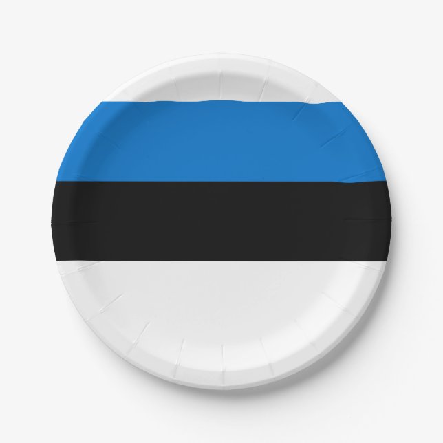 Estonian Flag Paper Plate (Front)