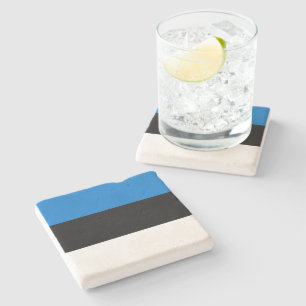 Estonian Flag Stone Coaster