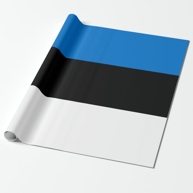 Estonian Flag Wrapping Paper (Unrolled)