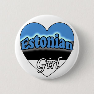 Estonian Girl 2 Inch Round Button