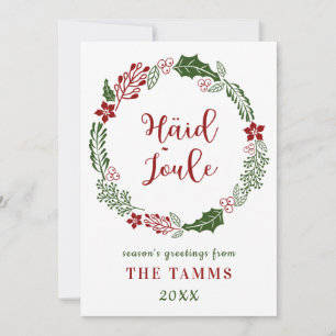 Estonian Merry Christmas, Custom Holiday Card