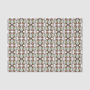Estonian vintage folk art floral design tissue paper