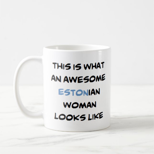 estonian woman, awesome Mug (Left)