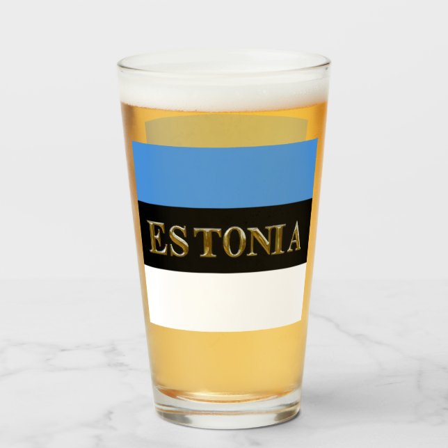 ESTONIE VERRE DE BIÈRE (Devant (rempli))