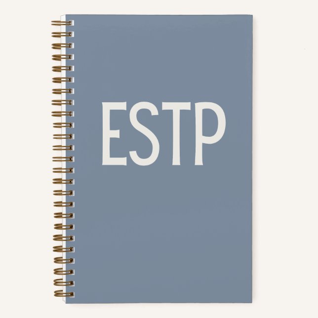 ESTP Personalized Blue Journal Notebook (Front)