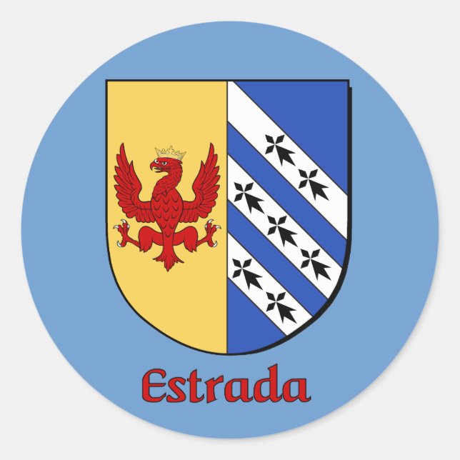 Estrada Family Shield Stickers (Front)