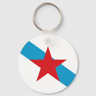 Estreleira - Bandera Independentista Gallega Keychain