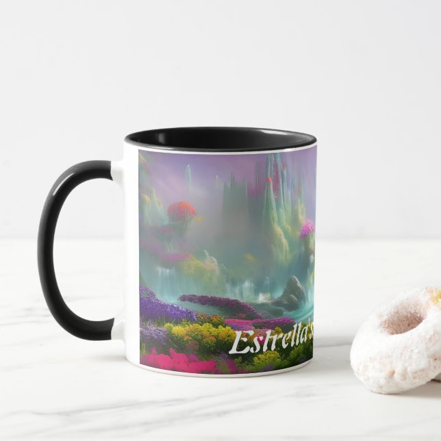 Estrella's Morning Tea Personalized Customizable Mug (With Donut)