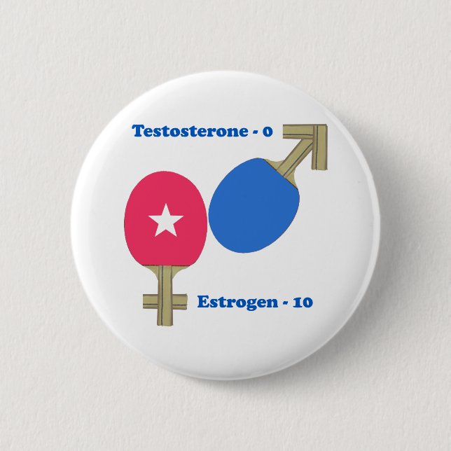 Estrogen Ping Pong 2 Inch Round Button (Front)