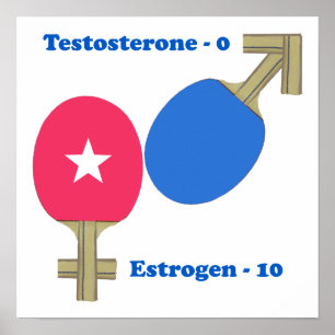 Estrogen Ping Pong Poster
