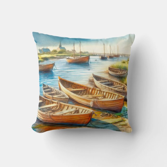 Estuary Rest Throw Pillow (Front)